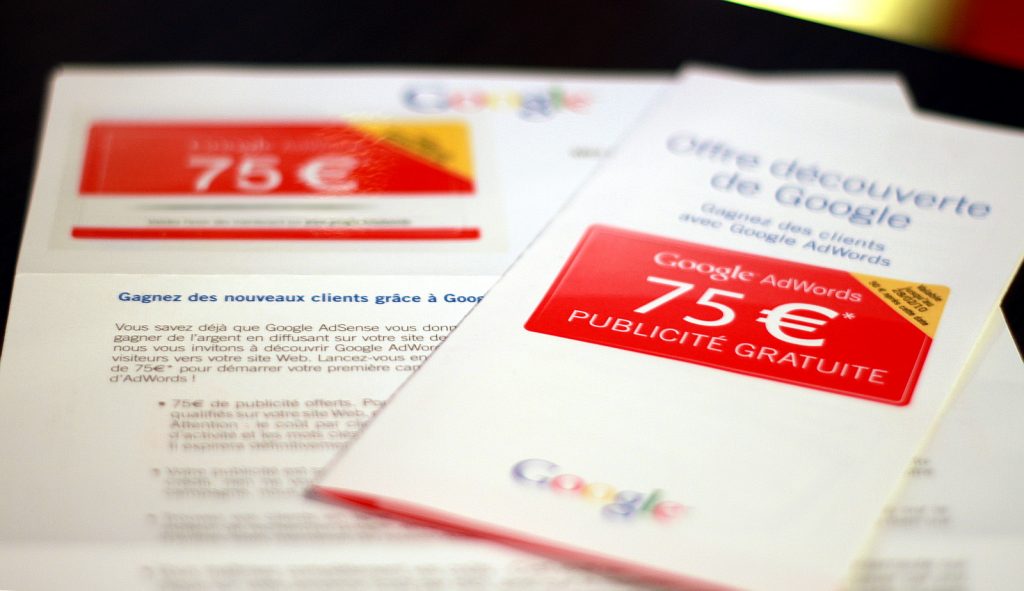 google ad-words 75 euros coupon